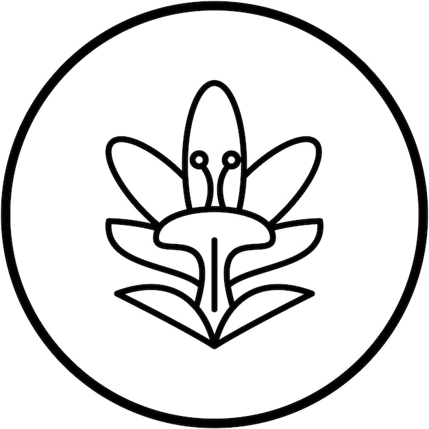 Diseño vectorial Estilo del icono de Crocus