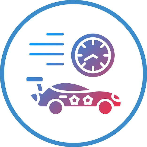 Diseño vectorial del estilo del icono del cronómetro de carrera