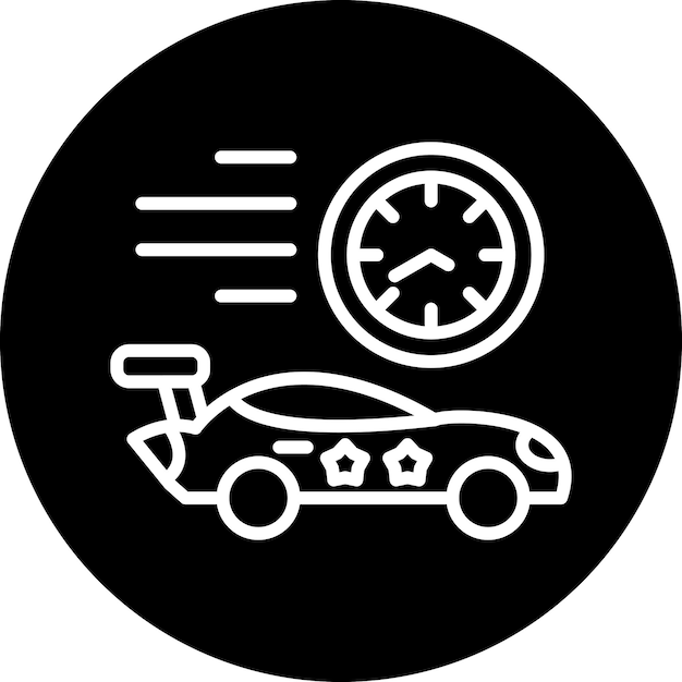 Diseño vectorial del estilo del icono del cronómetro de carrera