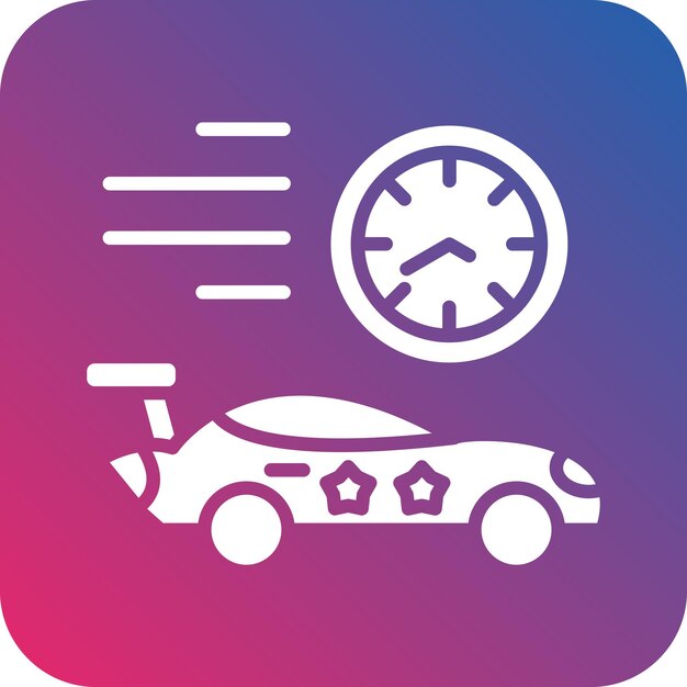 Diseño vectorial del estilo del icono del cronómetro de carrera