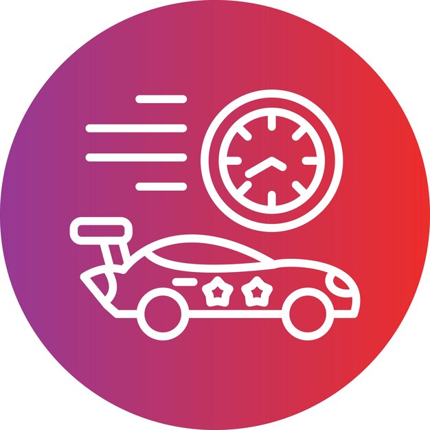 Diseño vectorial del estilo del icono del cronómetro de carrera