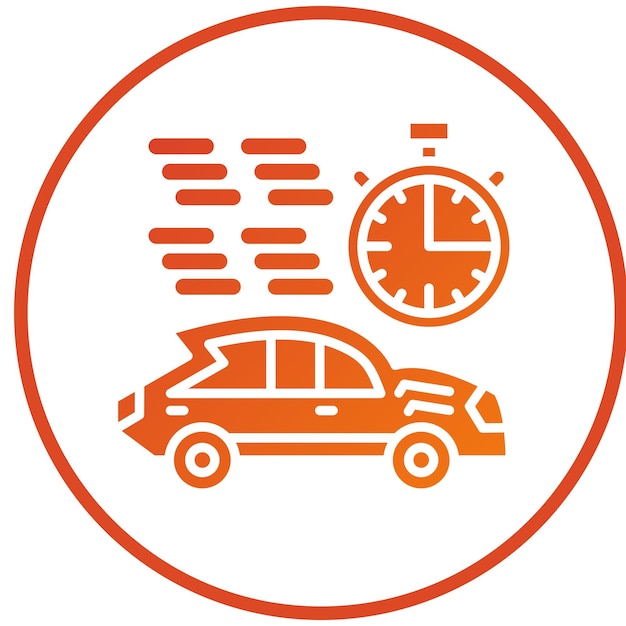 Diseño vectorial del estilo del icono del cronómetro de carrera