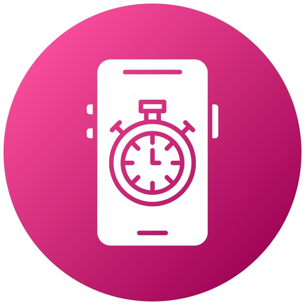 Diseño vectorial Estilo del icono del cronómetro móvil