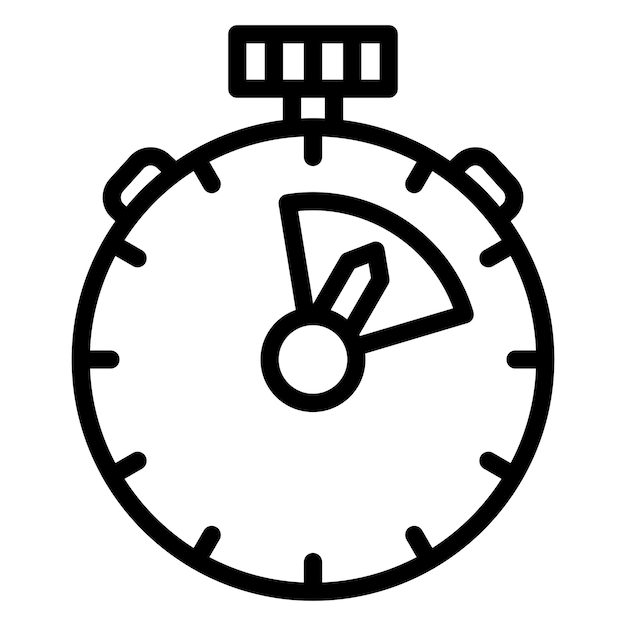 Diseño vectorial Estilo del icono del cronómetro