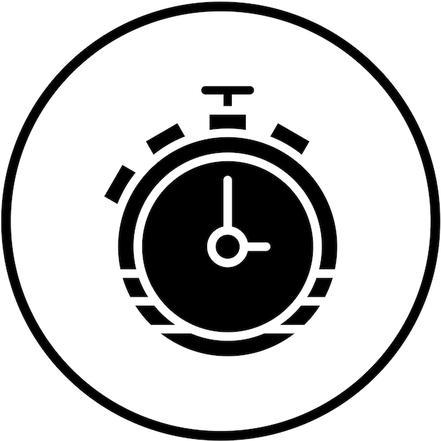 Diseño vectorial Estilo del icono del cronómetro