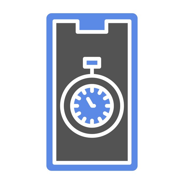 Diseño vectorial Estilo del icono del cronómetro