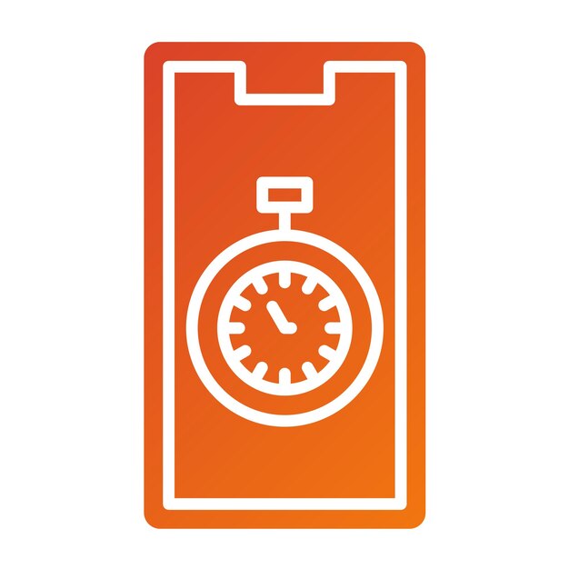 Diseño vectorial Estilo del icono del cronómetro