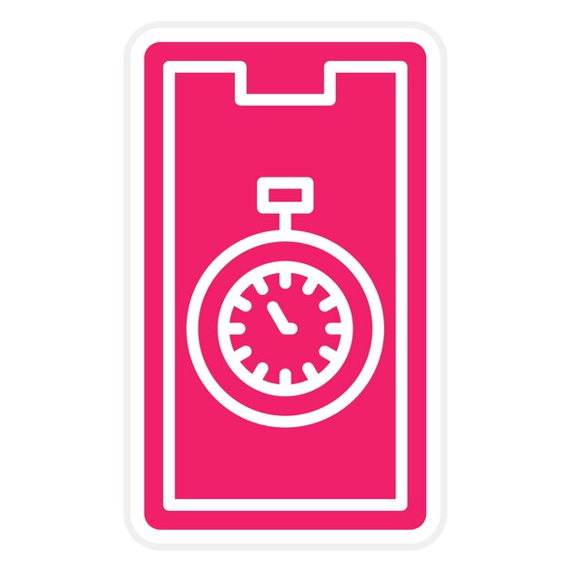 Diseño vectorial Estilo del icono del cronómetro