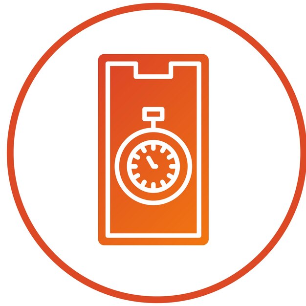 Diseño vectorial Estilo del icono del cronómetro