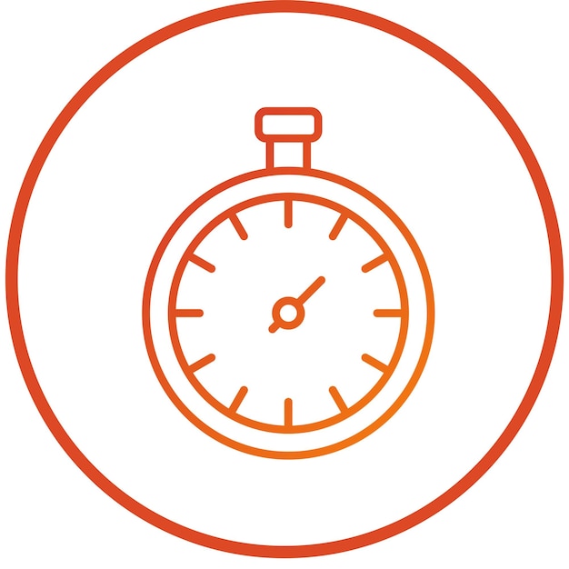 Diseño vectorial Estilo del icono del cronómetro