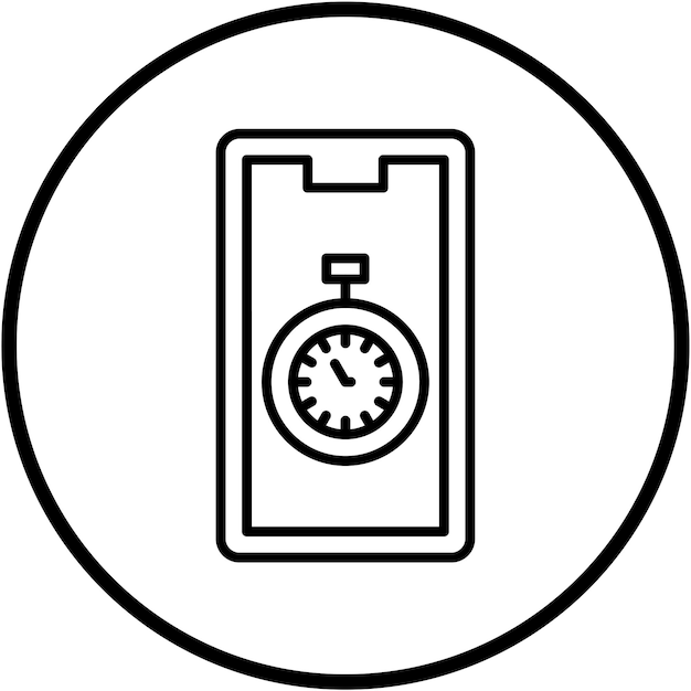 Diseño vectorial Estilo del icono del cronómetro
