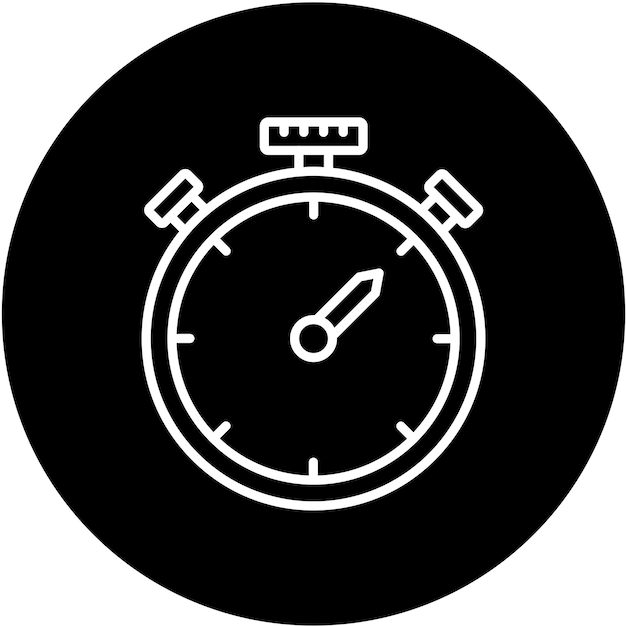Diseño vectorial Estilo del icono del cronómetro