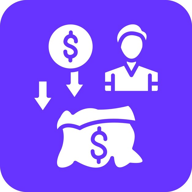 Diseño vectorial Estilo de icono de crowdfunding