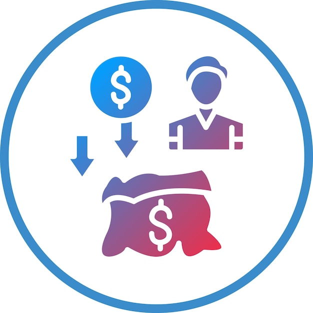 Diseño vectorial Estilo de icono de crowdfunding