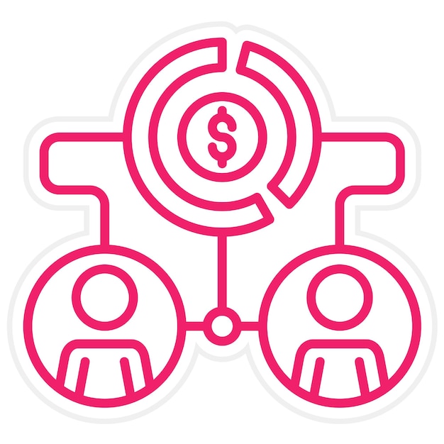 Diseño vectorial Estilo de icono de crowdfunding