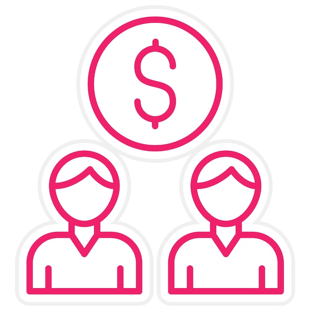 Diseño vectorial Estilo de icono de crowdfunding