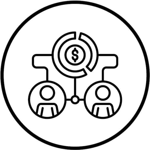 Diseño vectorial Estilo de icono de crowdfunding
