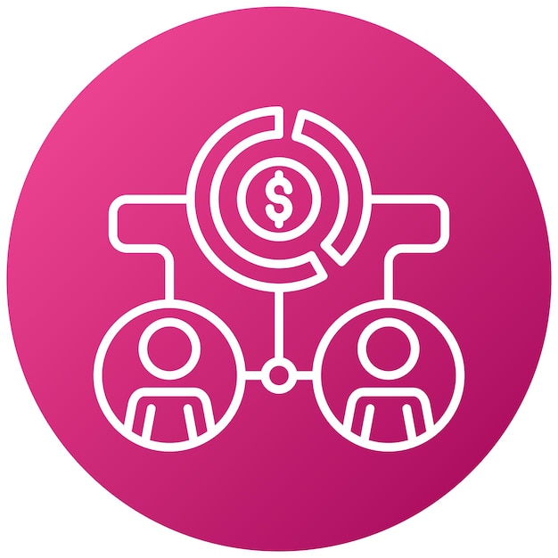 Diseño vectorial Estilo de icono de crowdfunding