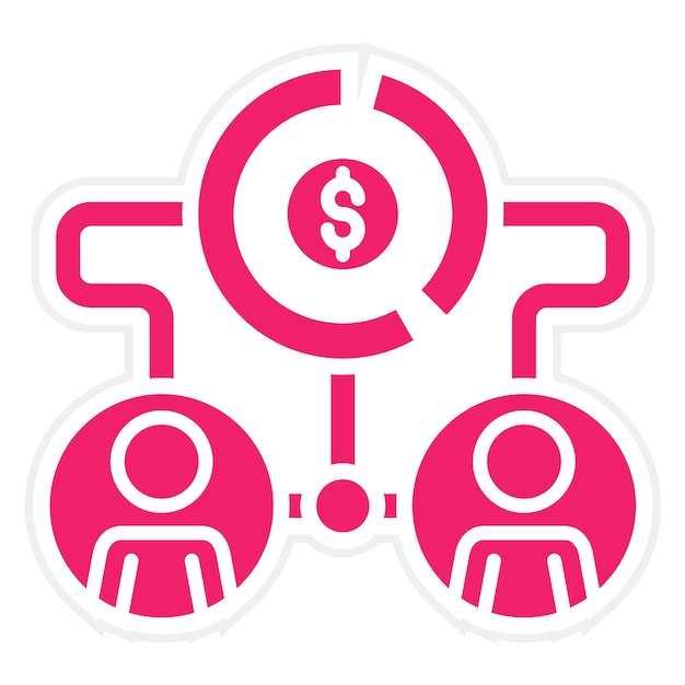 Diseño vectorial Estilo de icono de crowdfunding