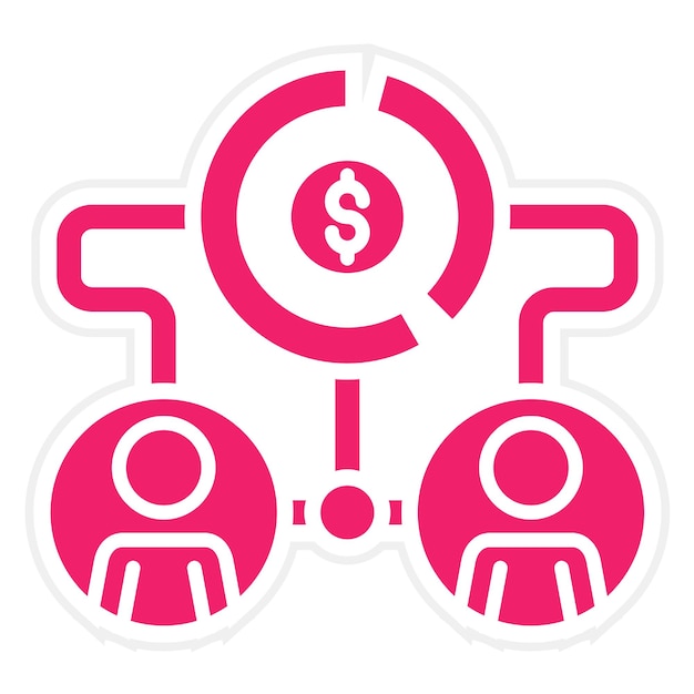 Vector diseño vectorial estilo de icono de crowdfunding