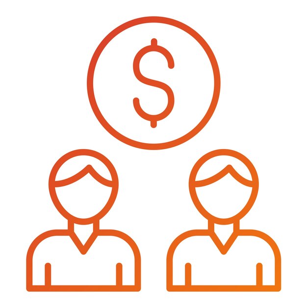 Diseño vectorial Estilo de icono de crowdfunding