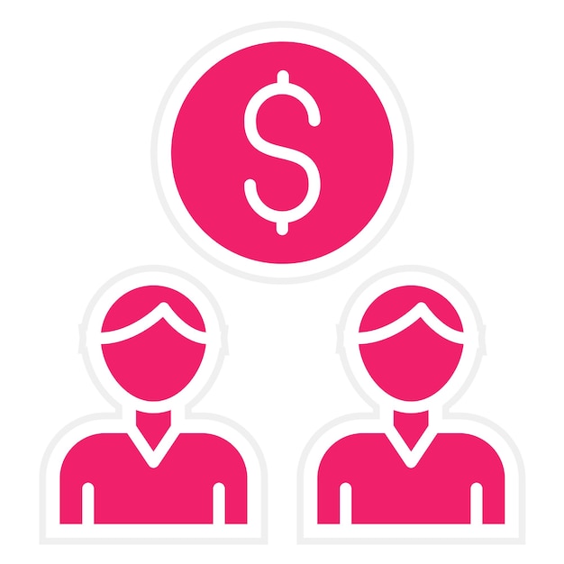 Diseño vectorial Estilo de icono de crowdfunding