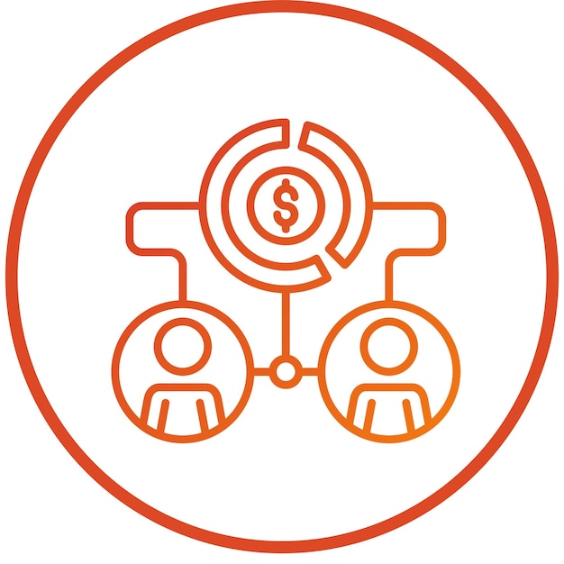 Diseño vectorial Estilo de icono de crowdfunding