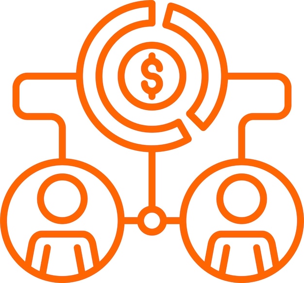 Diseño vectorial Estilo de icono de crowdfunding