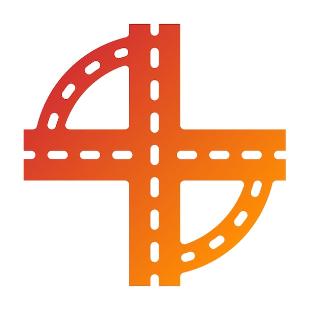 Diseño vectorial Estilo de icono de cruce
