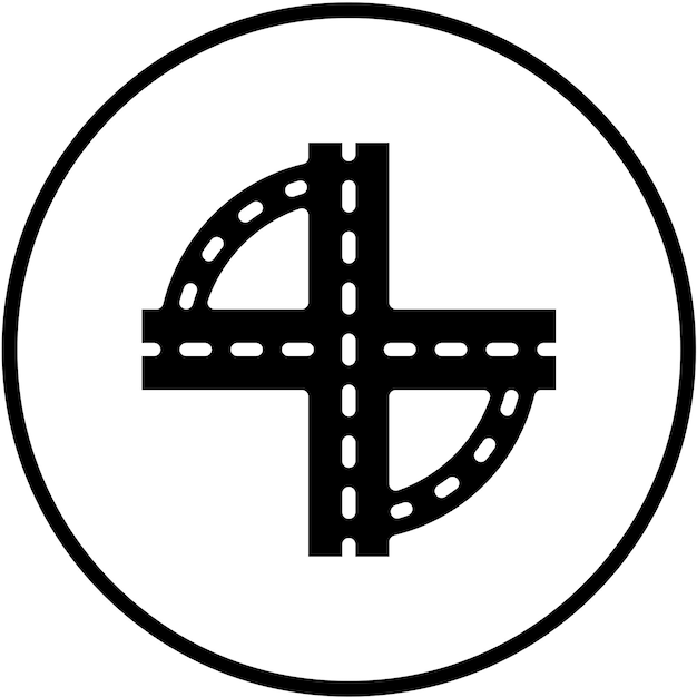 Diseño vectorial Estilo de icono de cruce