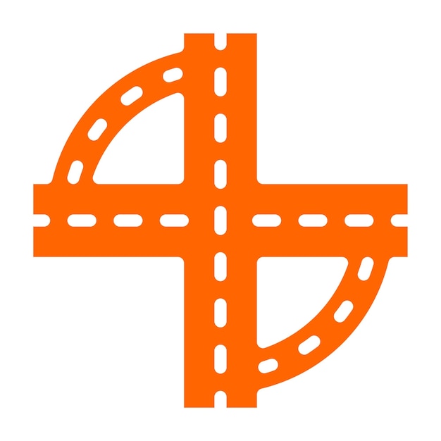 Diseño vectorial Estilo de icono de cruce