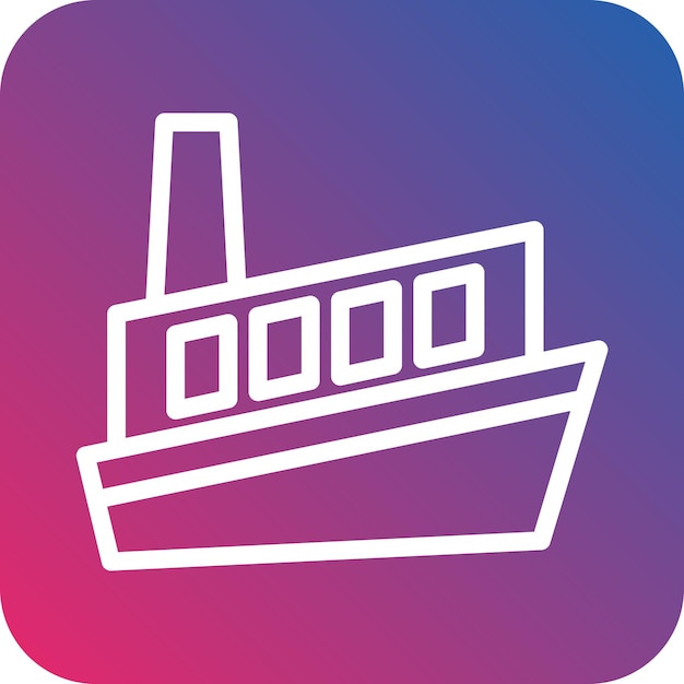 Diseño vectorial Estilo de icono de crucero