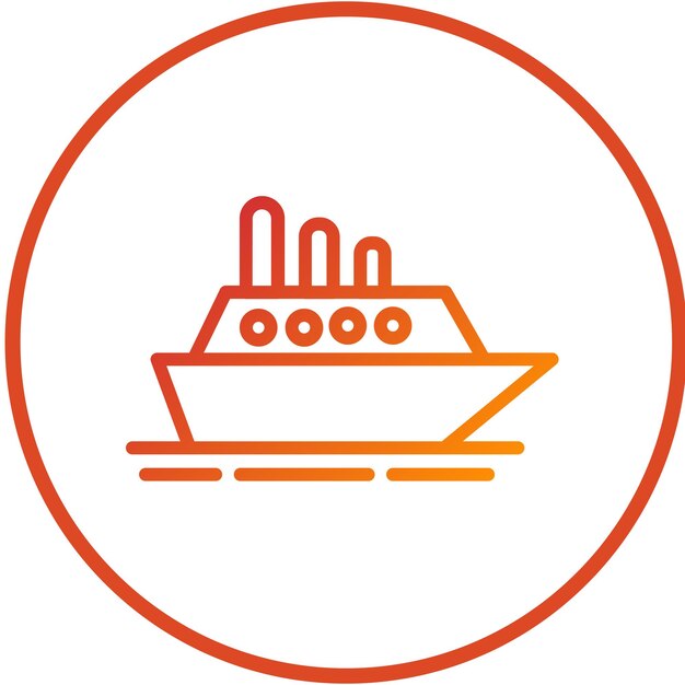 Diseño vectorial Estilo de icono de crucero