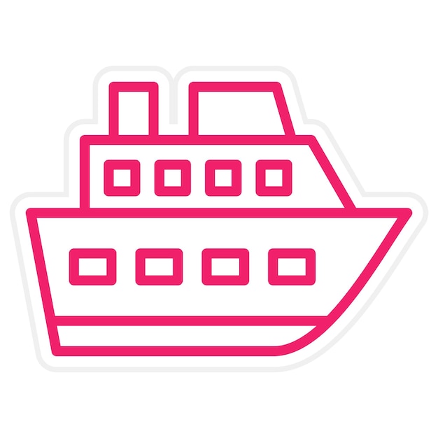 Diseño vectorial Estilo de icono de crucero