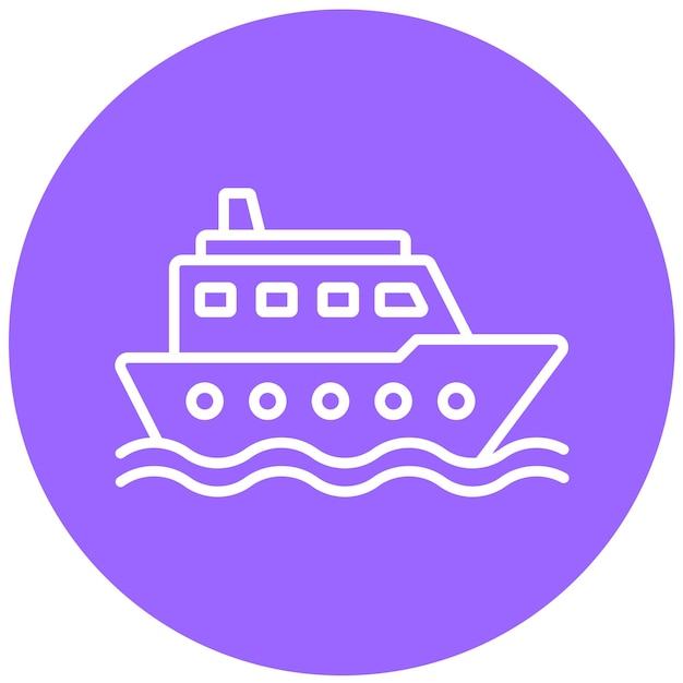 Diseño vectorial estilo de icono de crucero