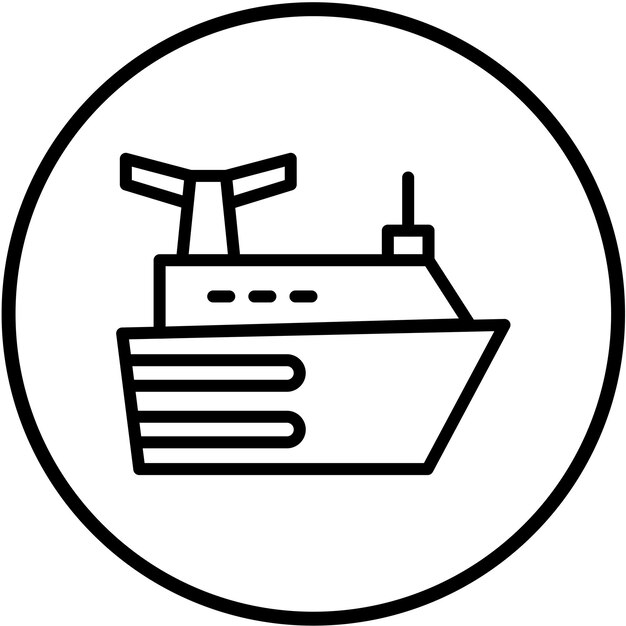 Diseño vectorial Estilo de icono de crucero