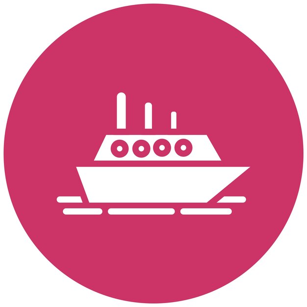 Diseño vectorial Estilo de icono de crucero