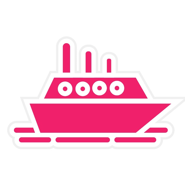 Diseño vectorial Estilo de icono de crucero