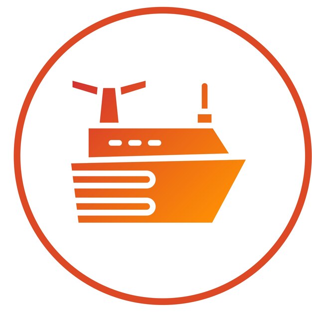 Diseño vectorial Estilo de icono de crucero