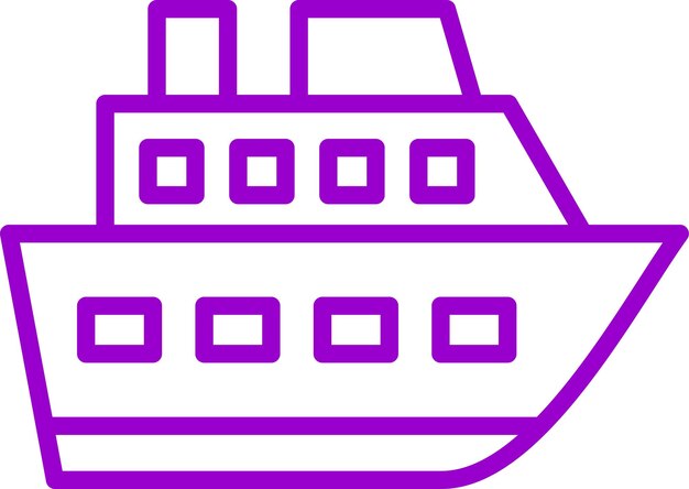 Diseño vectorial Estilo de icono de crucero