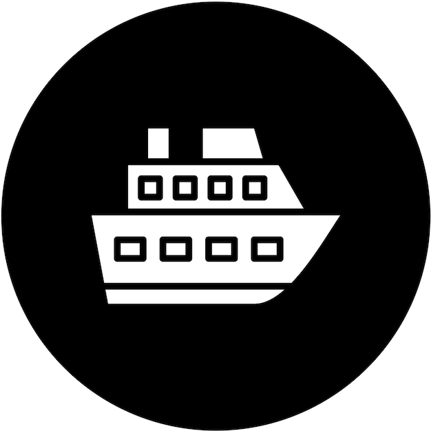 Diseño vectorial Estilo de icono de crucero