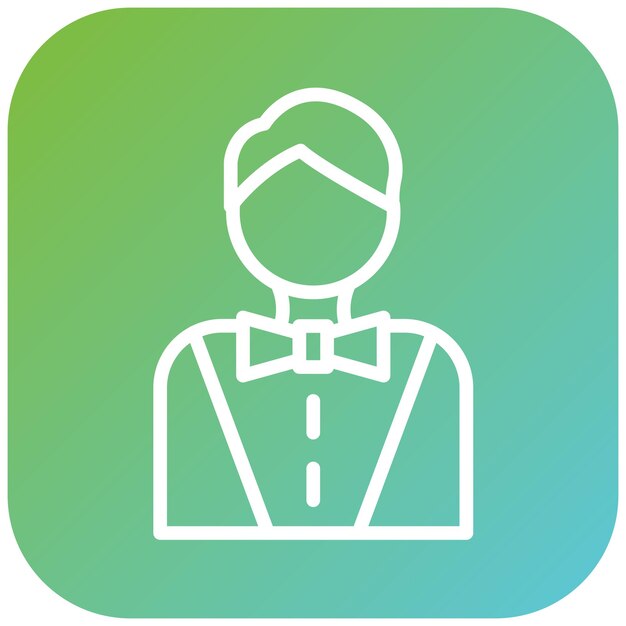 Diseño vectorial Estilo del icono del crupier masculino