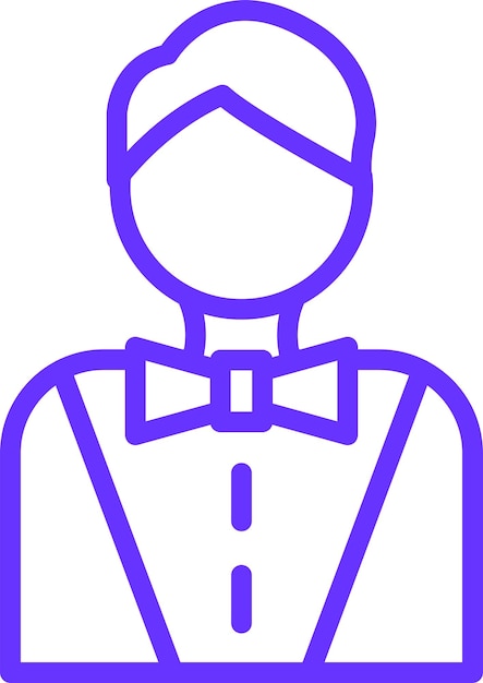 Diseño vectorial Estilo del icono del crupier masculino