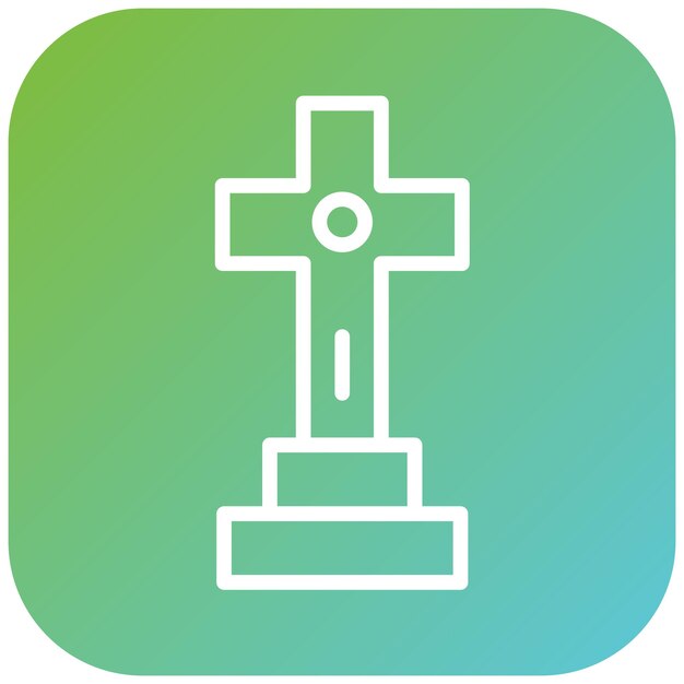 Diseño vectorial Estilo de icono de cruz latina