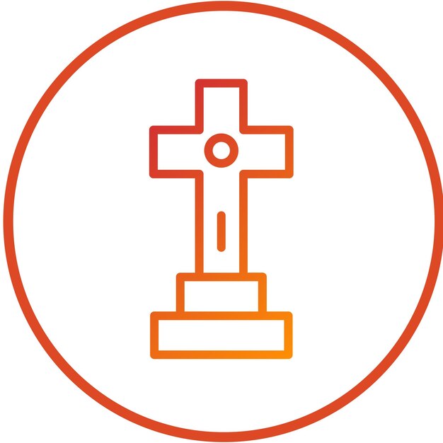 Diseño vectorial Estilo de icono de cruz latina
