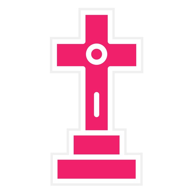 Diseño vectorial Estilo de icono de cruz latina