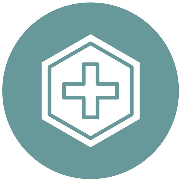 Diseño vectorial Estilo de icono de cruz médica