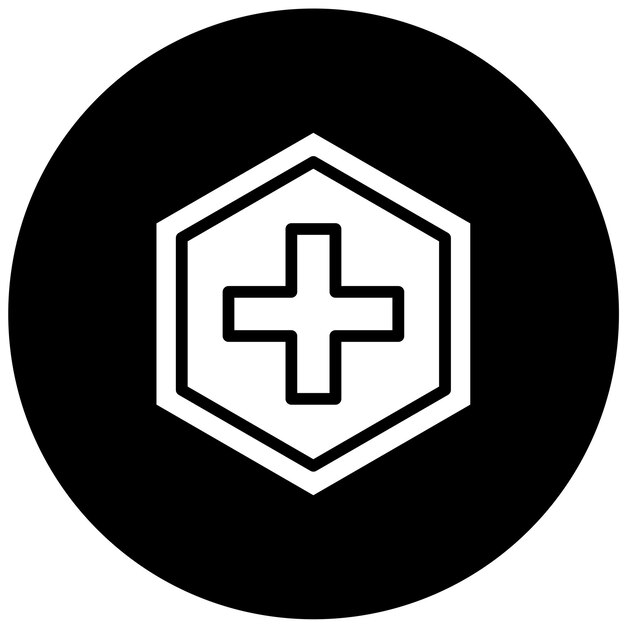 Diseño vectorial Estilo de icono de cruz médica