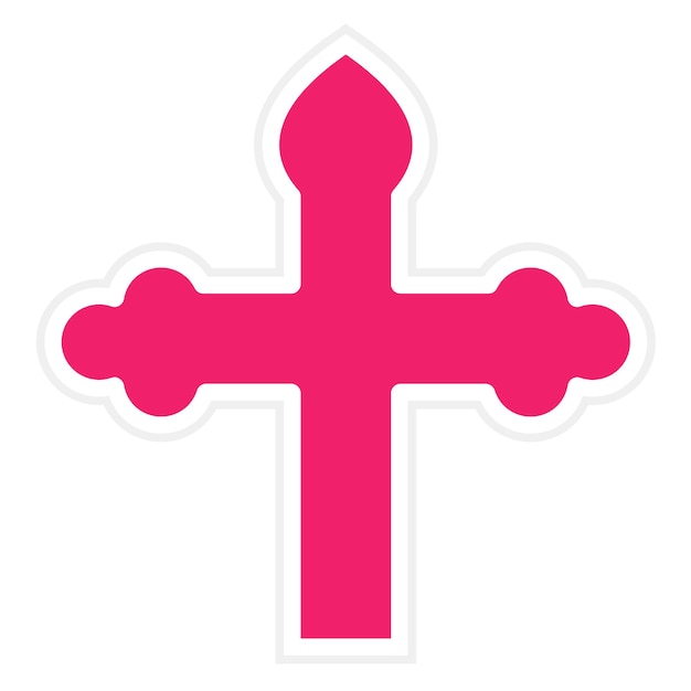 Diseño vectorial Estilo de icono de cruz ortodoxa