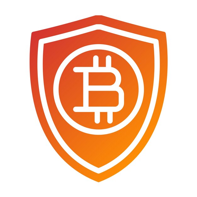Diseño vectorial del estilo del icono de Crypto Defender